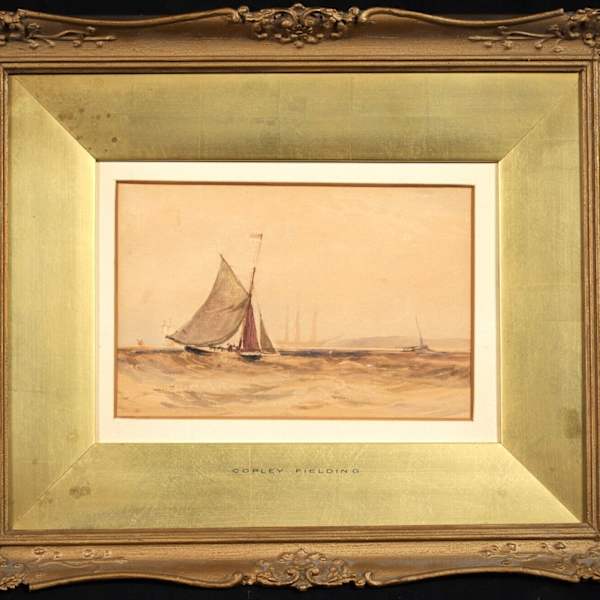 Boats returning by Anthony Vandyke Copley Fielding  P.O.W.S. (1787-1855), Image 1.