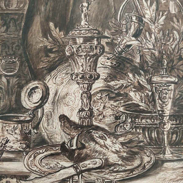 Game Still Life study by Francois-Joseph Huygens (1829-1908), Image 2.