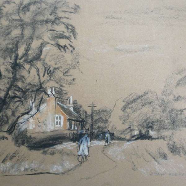 Pastel landscape by Jean Dryden Alexander, Image 1.