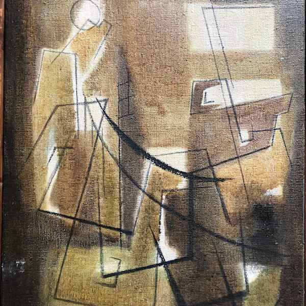 1952 Cubist Figure by G.D.M., Image 1.