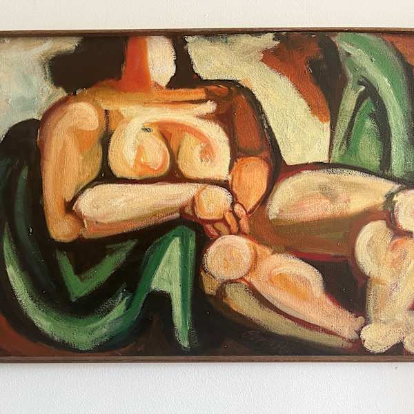 1940s "Nude on Green Blanket" CA Accomplished Female Artist by Dorothy Sovinsky Kaufman, Image 2.