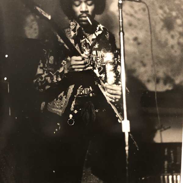 Jimi Hendrix Smoking and Playing by Grant Jacobs, Image 1.