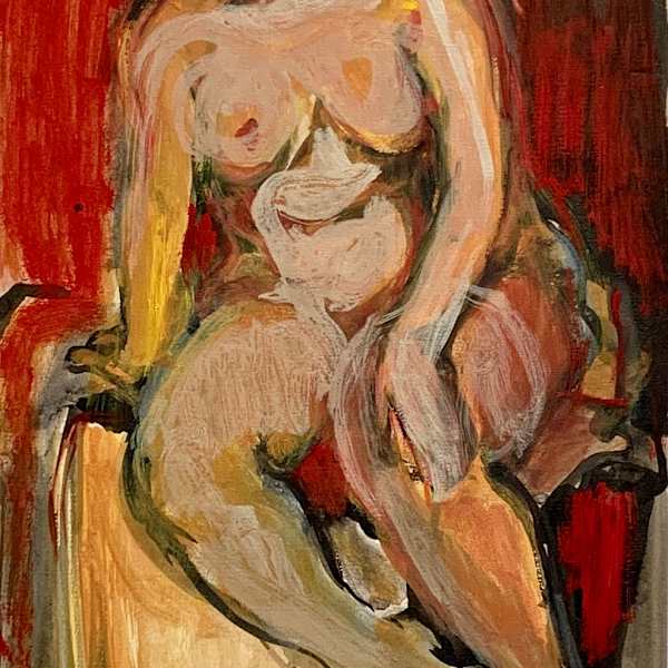 "Female Nude, Red Wall" by Agnes Mills, Image 7.