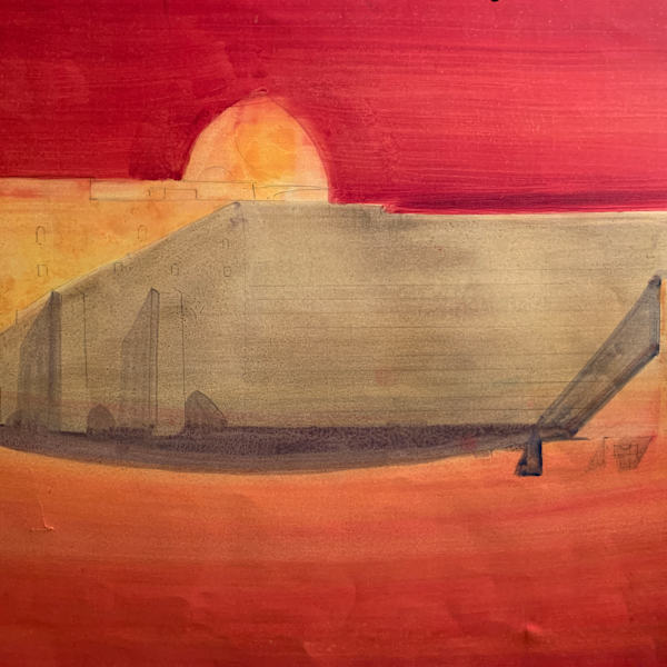 "Mur des Lamentations Jerusalem" Watercolor on Paper by Benoit Gilsoul, Image 8.