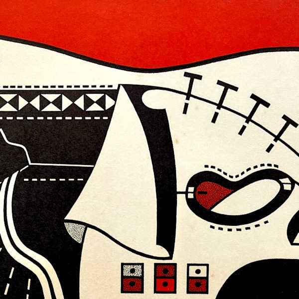 1965 "Broadside Cut" Abstract Lithograph Darrell Forney (1933-2001) by Darrell Forney, Image 1.
