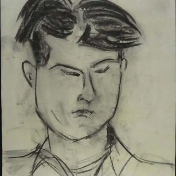 Modernist Portrait of a Man by Eve Clendenin, Image 9.