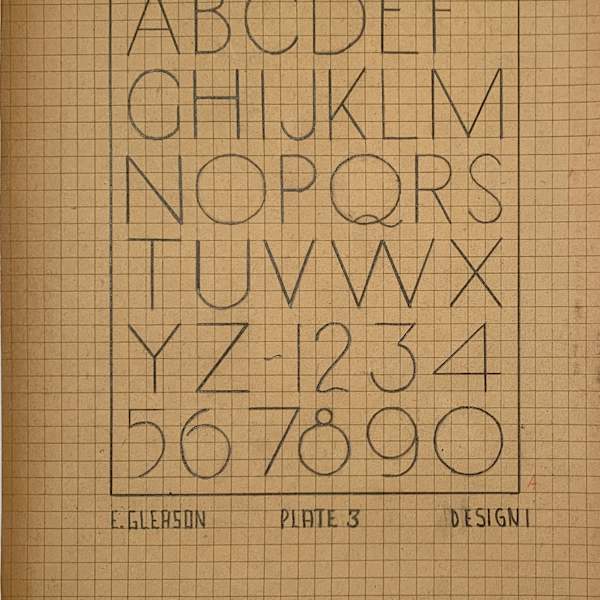 "1930s Lettering Font" by E. Gleason, Image 2.