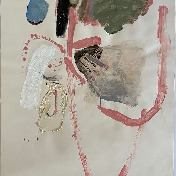"Abstract with Pink Drips" by Selma Moskowitz, Image 1.