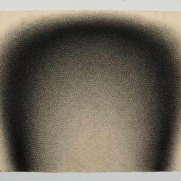 "Clear Lobe" Charcoal Cross-Hatch Drawing on Canvas 1977 Jack Scott by Jack Scott, Image 10.