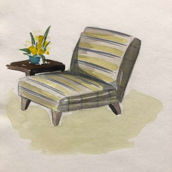 Mid Century Chair by Kathy Williams, Image 1.
