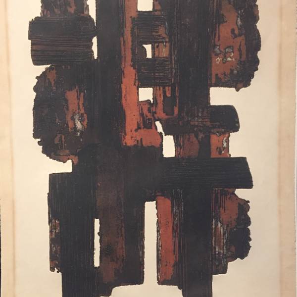 "Eau-Forte IX" by Pierre Soulages, Image 1.