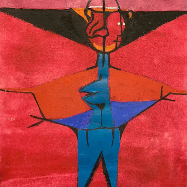 "Pink Triangle" 1950s Bay Area Figurative Movement by Frann Spencer Reynolds, Image 4.