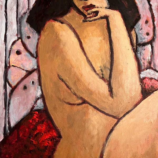 "Slumberline" Female Nude Oil Painting Rip Matteson 2006-2007 by Rip Matteson, Image 3.