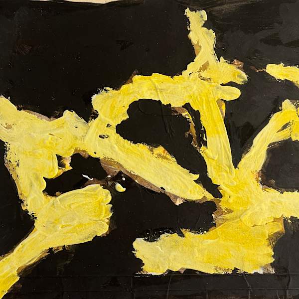 "Black and Yellow Abstract" by Slotnick, Image 1.