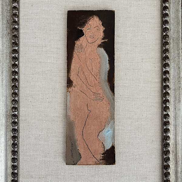 "Nude" Sterling Strauser 1962 Oil on Board by Sterling Strauser, Image 6.