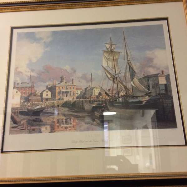 Salem Derby Wharf and the Custom House c. 1825 by John Stobart, Image 2.