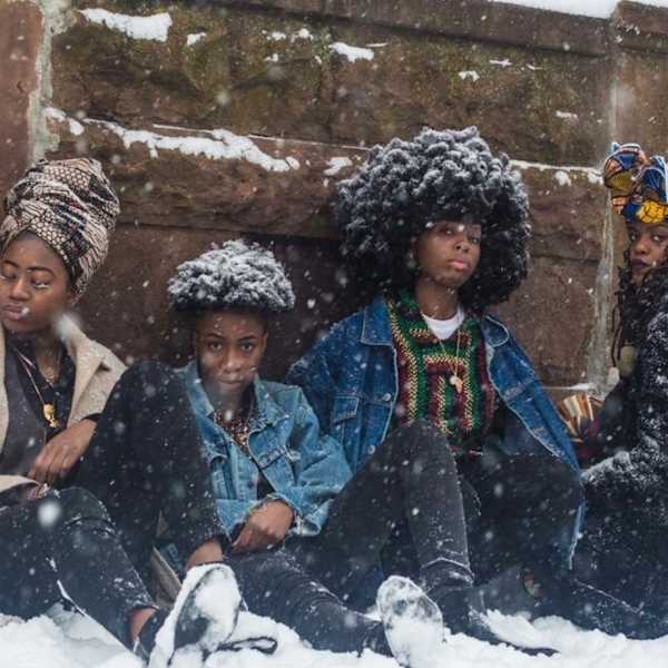 4 Queer African Women in the Snow, from Limitless Africans by Mikael Owunna, Image 1.