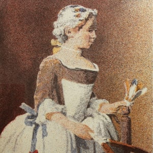 Girl with a Racquet and Shuttlecock by John Clem Clarke