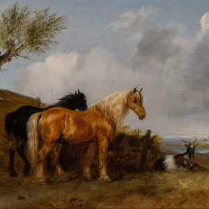 Peasants And Horses, Donkey Race, Farm Horses And Goat (set of 3) by Edmund Bristow 