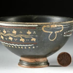 Gnathian Pottery Footed Bowl - Pinted Handles by Unknown