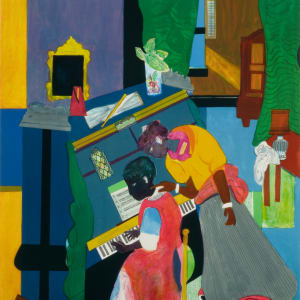 The Music Lesson by Romare Bearden