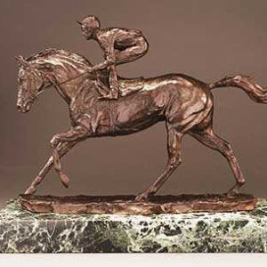 Horse and Jockey by Gill Wiles