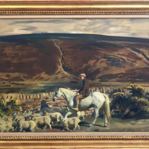 Herding the Sheep, Exmoor by Sir Alfred J. Munnings 