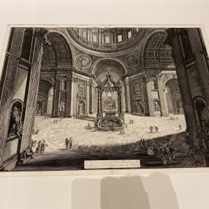 Veduta interna della Basilica di S. Pietro in Vaticano vicino alla Tribuna (Interior view of the crossing of St. Peter) by Giovanni Battista Piranesi 