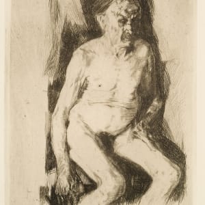 Sitzender Mannlicher Akt by Käthe Kollwitz
