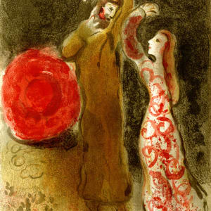 Rencontre de Ruth et de Boaz (The Meeting of Ruth and Boaz) by Marc Chagall