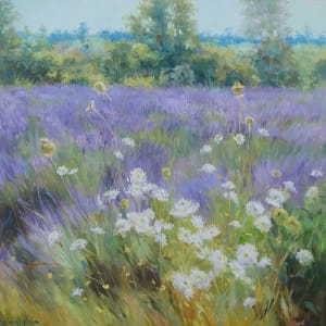 Lavendar and Queen Anne's Lace by Sandy Nelson
