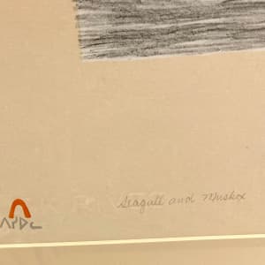 Seagull and Muskox by Pudlo Pudlat, (1916-1992) 