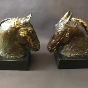Horse Heads (a pair) by Herbert Chevalier Haseltine