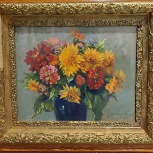Sunflowers, Dahlias, Zinnias by Hans Meyer-Kassel 