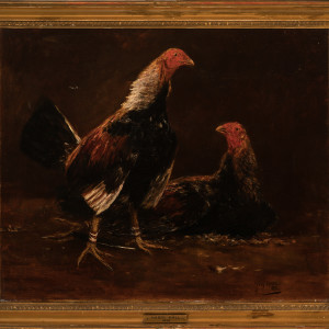 Gamecocks (pair) by Harry Hall 