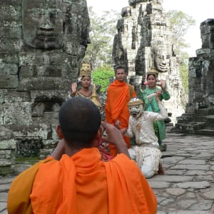 Tourists at Angor Wat, Cambodia by Tri A. Dinh, MD