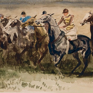 At the Start, Steeplechase by Randall Davey 