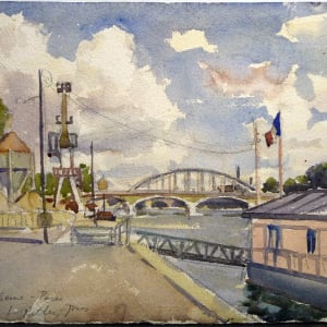 On the Seine, Paris by Llewellyn Petley-Jones (1908-1986) 
