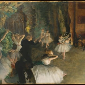 The Rehearsal of the Ballet Onstage by Edgar Degas