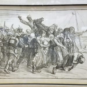 Burgers voortgedreven door soldaten (Civilians driven by soldiers) by André Devambez