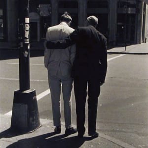Two Men on Street Corner by N. Jay Jaffee