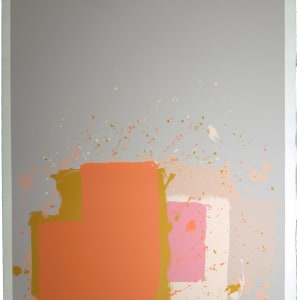 Red Black on Grey by John Hoyland