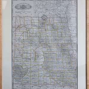 Railroad and County Map of Dakota by Map