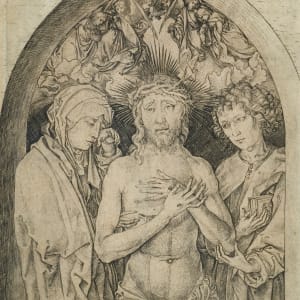 The Man of Sorrows with the Virgin and St. John by Martin Schongauer