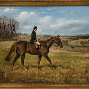 Jane Fowler Bassett Hunting with the Elkridge-Hartford Hunt by Franklin Brooke Voss 