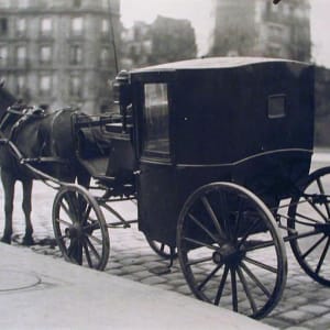 Le Fiacre, avant les pneus by Eugene Atget