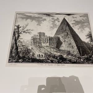Veduta del Sepolcro di Cajo Cestio (View of the pyramid of Gaius Cestius) by Giovanni Battista Piranesi 