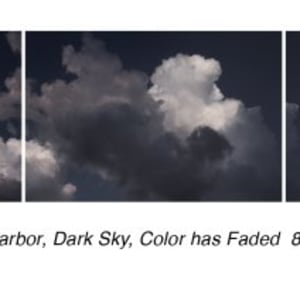 Storm Cloud over Boston Harbor, Dark Sky, Color has Faded by Jeffrey Heyne 