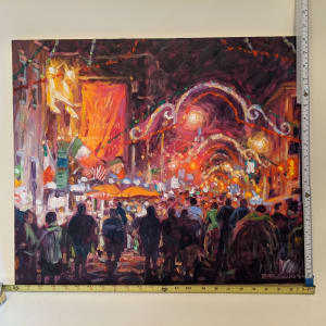 Mulberry St at Night Little Italy by Robert Padovano 