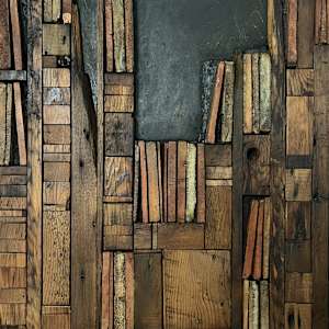 Reclaimed Floorboards and Terracotta Offcuts by Lorraine Udell, Image 1.